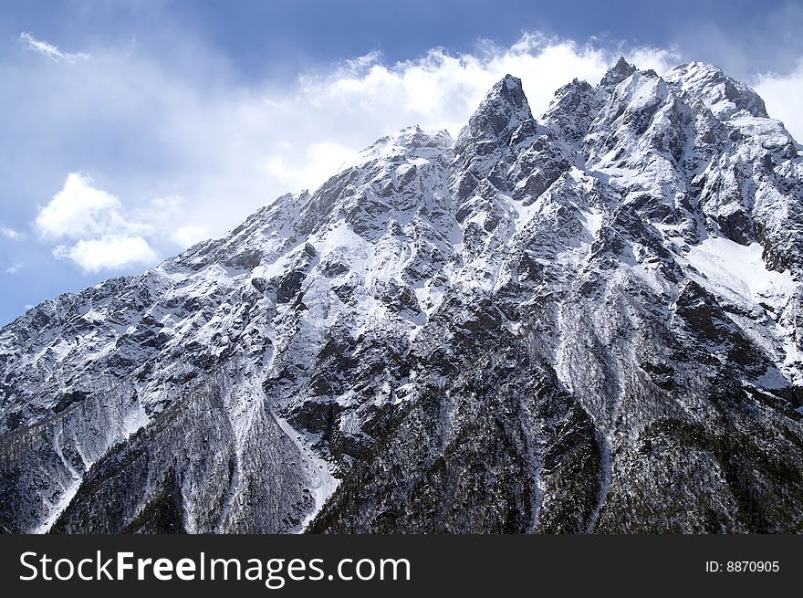 High Mountains. Caucasus. Gorge Tsey.