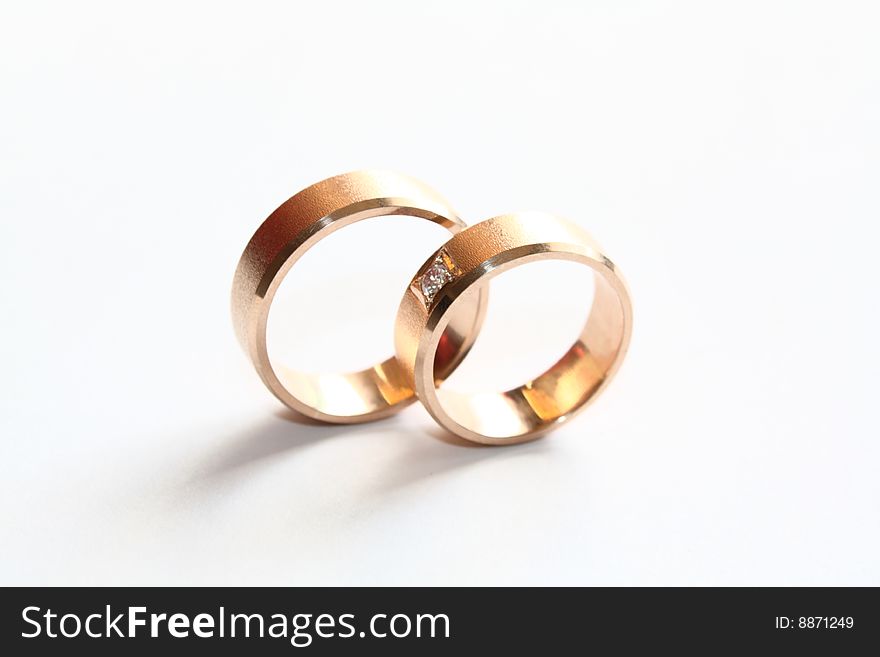 Isolated rings on the white background. Isolated rings on the white background