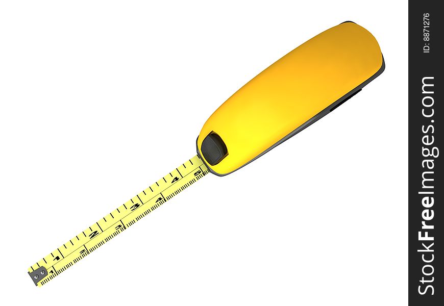 Three dimensional measuring tape with holder