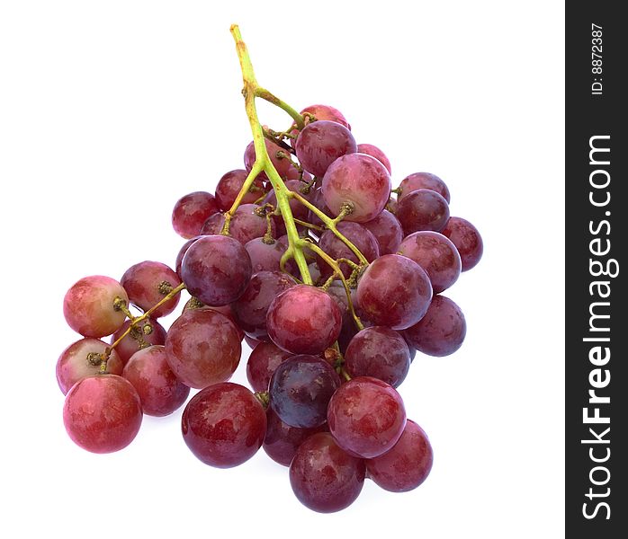 Grape cluster isolated on white background