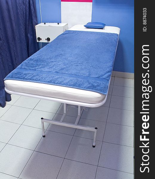 Table for depilation and/or massage in beauty salon. Table for depilation and/or massage in beauty salon