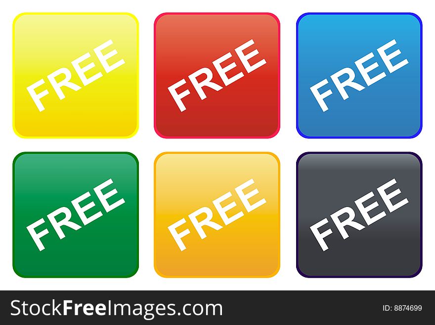 Free web button - computer generated image