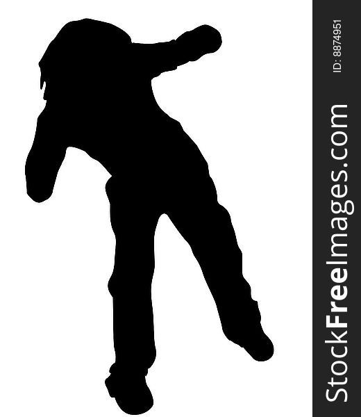 Dancing man on isolated background