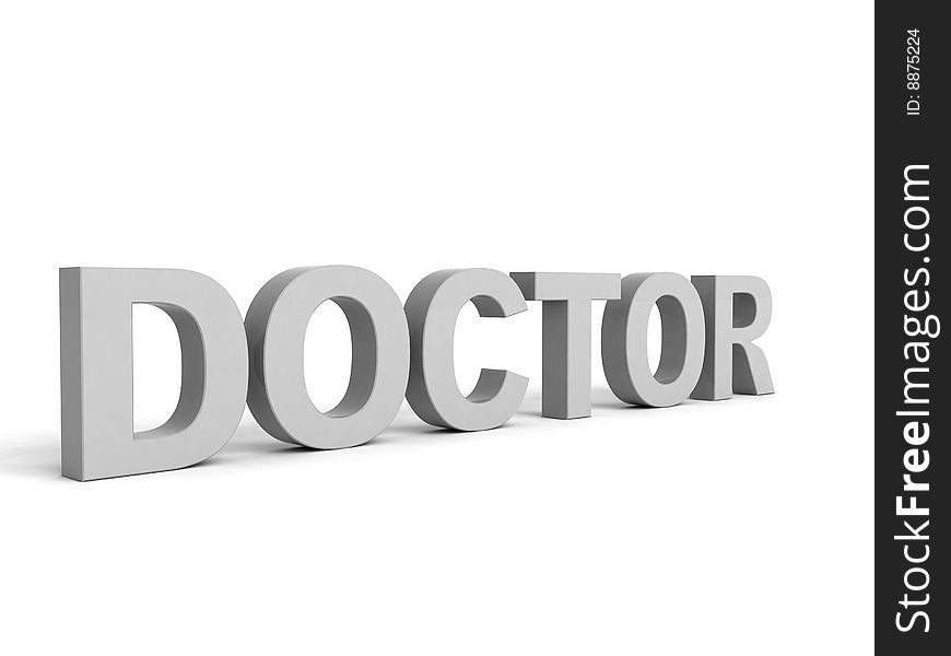 Three dimensional isolated doctor word. Three dimensional isolated doctor word