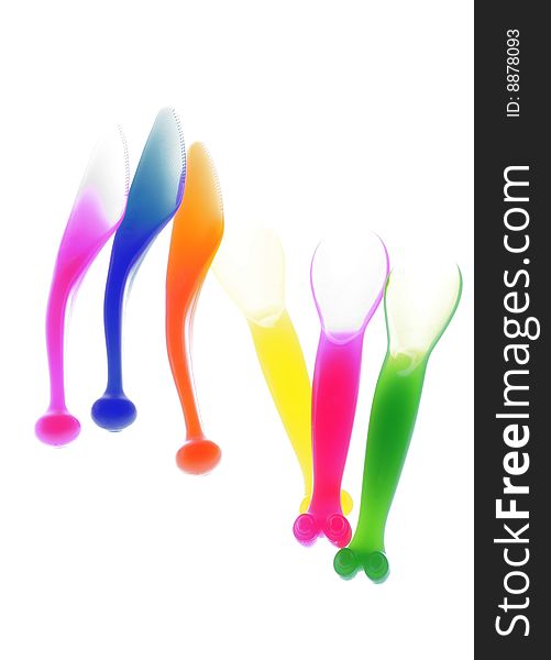 Image with utensil colors background