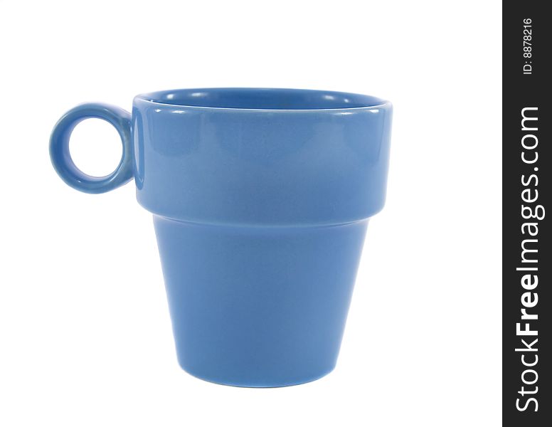 Blue ceramical empty cup