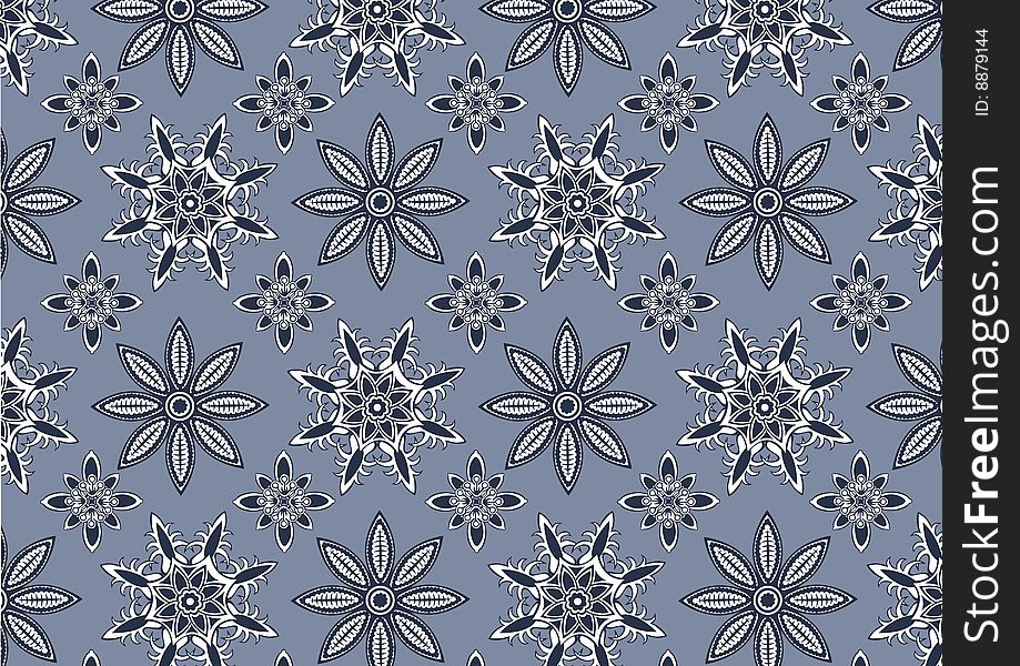Vector illustration of  snowflake pattern . Winter season  design element that can be used as background
