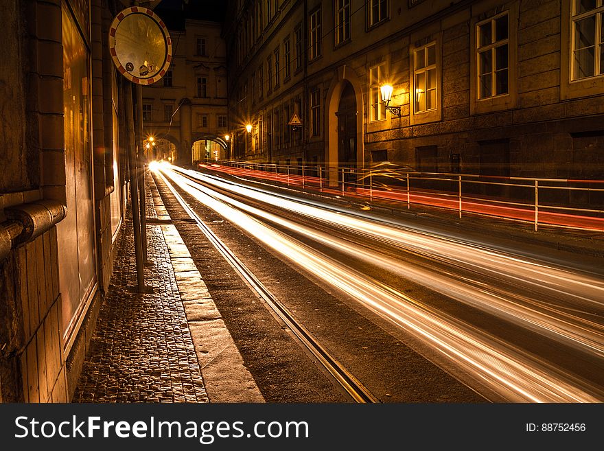 Prague Streets By Night, Czech Republic