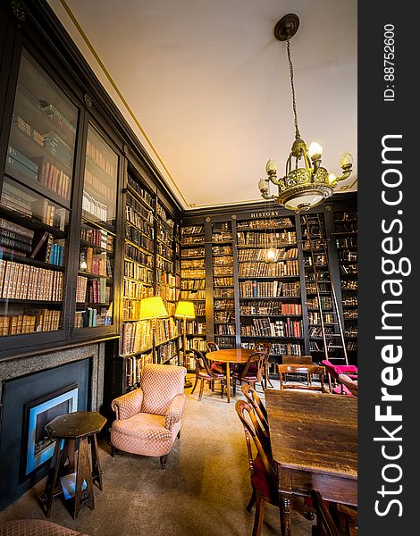 Here is an hdr photograph taken from the reading room inside The Portico Library. This is a famous private library located in the middle of the city centre. Located in Manchester, Greater Manchester, England, UK. &#x28;taken with kind permission of the administration&#x29;. Here is an hdr photograph taken from the reading room inside The Portico Library. This is a famous private library located in the middle of the city centre. Located in Manchester, Greater Manchester, England, UK. &#x28;taken with kind permission of the administration&#x29;