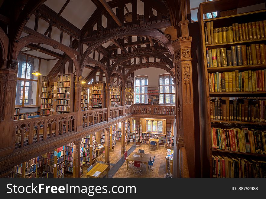 Here is an hdr photograph taken from Gladstone&#x27;s Library. Located in Hawarden, Wales, UK. &#x28;taken with kind permission of the administration&#x29;