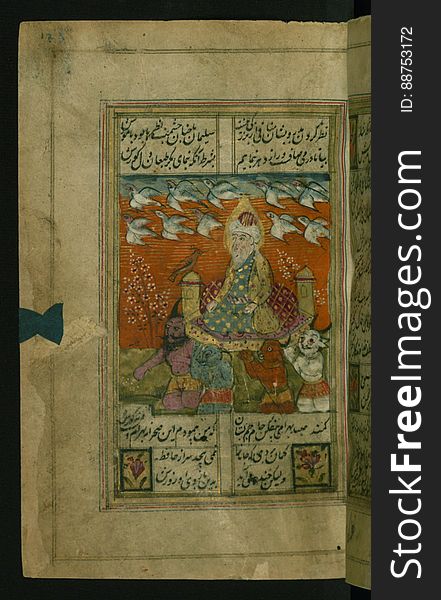 An illustrated copy of the collection of poems &#x28;Dīvān&#x29; by Shams al-Dīn Muḥammad Ḥāfiz al-Shīrāzī who flourished in the 7th AH / 14th CE century. The present codex was copied by Mullā Muḥammad Qāsim Hamadānī in 1210 AH /1796 CE in India and contains 48 miniatures. An illustrated copy of the collection of poems &#x28;Dīvān&#x29; by Shams al-Dīn Muḥammad Ḥāfiz al-Shīrāzī who flourished in the 7th AH / 14th CE century. The present codex was copied by Mullā Muḥammad Qāsim Hamadānī in 1210 AH /1796 CE in India and contains 48 miniatures.