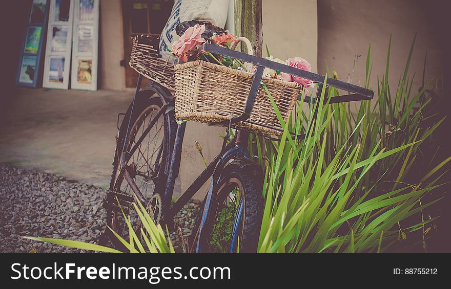 Vintage Bicycle With Basket