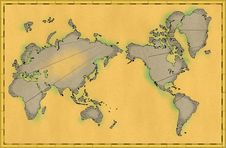 Old World Map Stock Photography