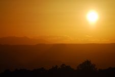 Sundown On Canyon Royalty Free Stock Image Sundown On Canyon Royalty Free Stock Image