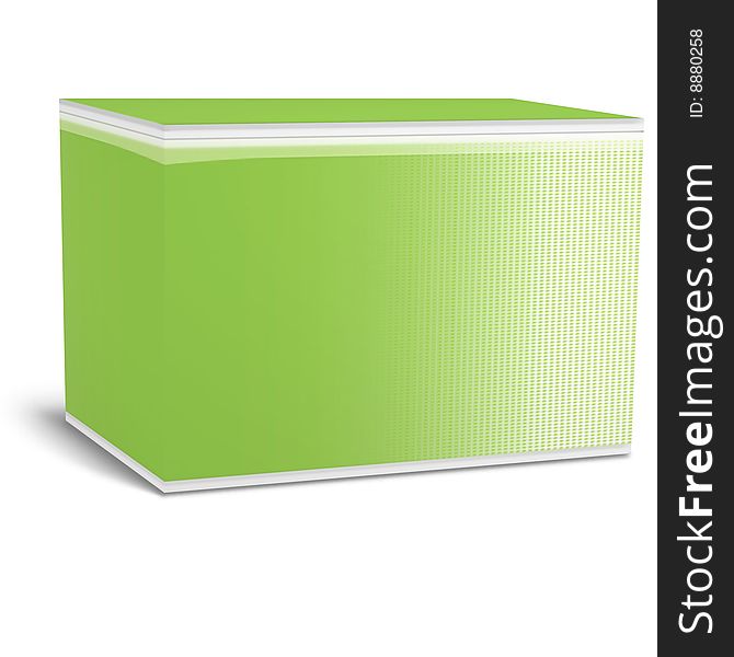 Green Box over white background