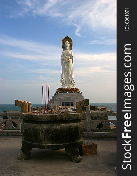 The  Center  of Buddhism in China, island of Hainan. The  Center  of Buddhism in China, island of Hainan