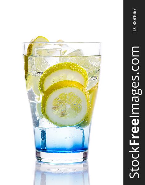 Fresh drink with lemon