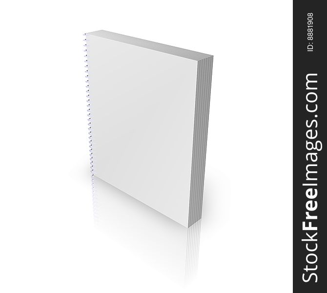 White Book on a white background