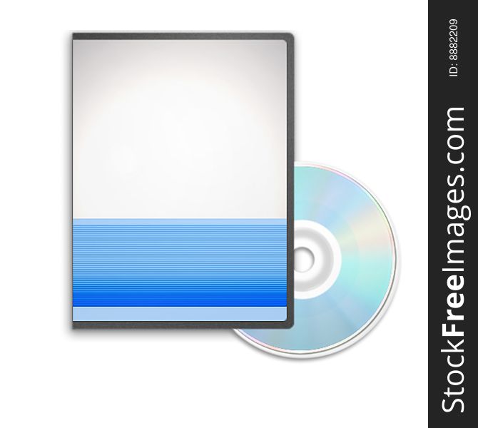 CD or DVD Box over white background