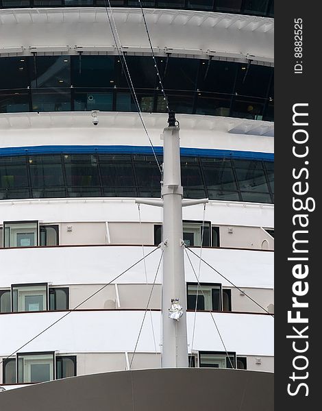 Front detail of white a cruiseship. Front detail of white a cruiseship