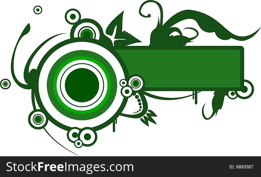 Green abstract background with frame for text. Green abstract background with frame for text
