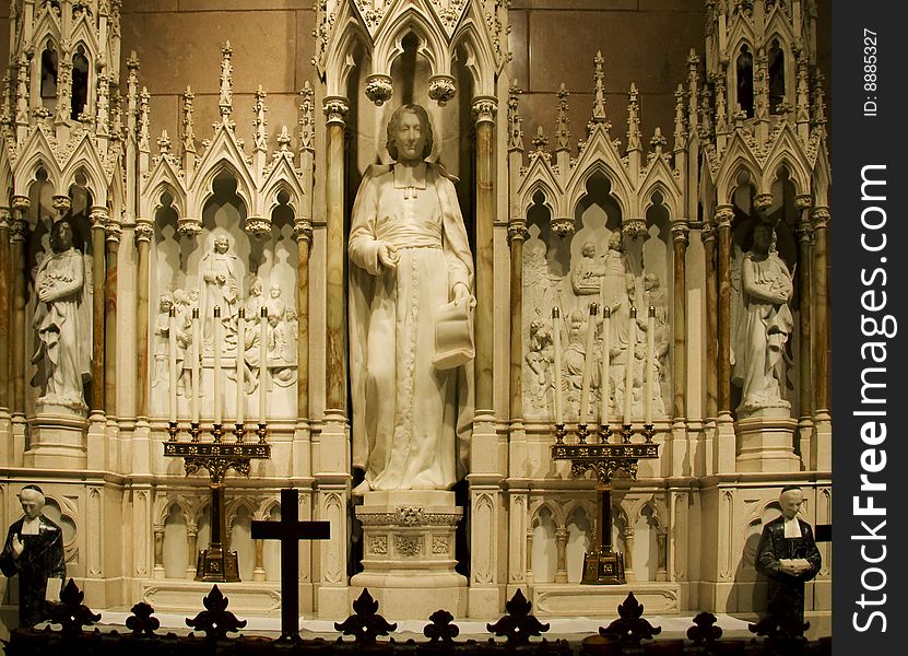 View of some of the Interior of Saint Patrick Cathedral in New York city, USA. View of some of the Interior of Saint Patrick Cathedral in New York city, USA.