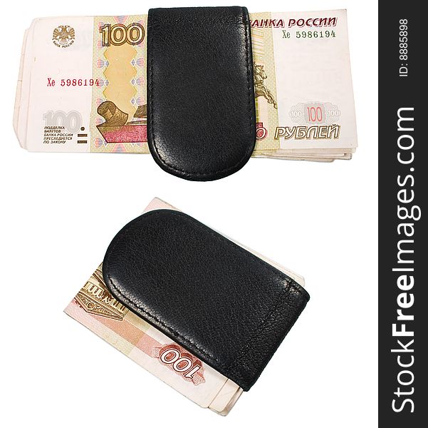 Set russian bonds isolated over white background