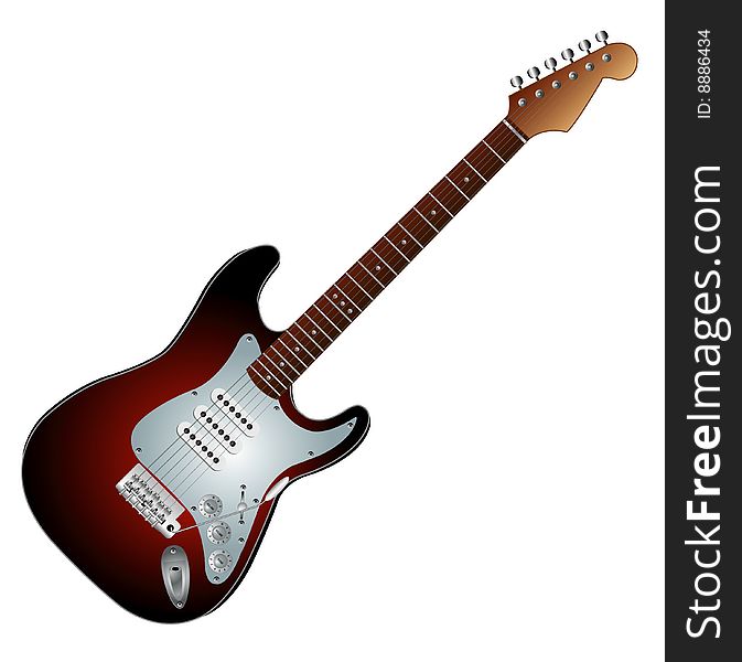 Vector illustration of electric guitar