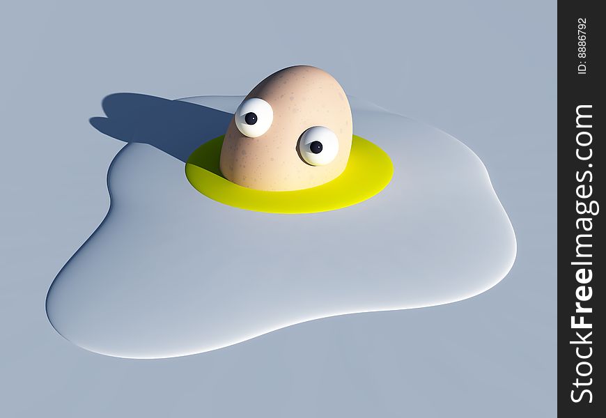 A very melted egg man.