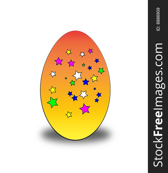 A colourful seasonal Easter Egg. A colourful seasonal Easter Egg.