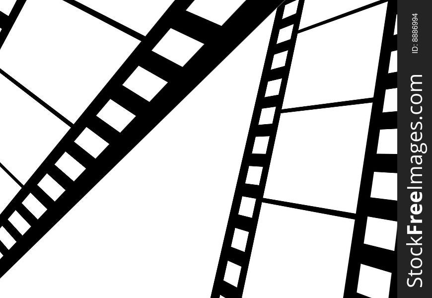 Illustration of movie or photographic film.