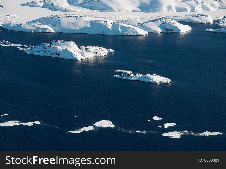 Ice floe on water, Greenland. Ice floe on water, Greenland