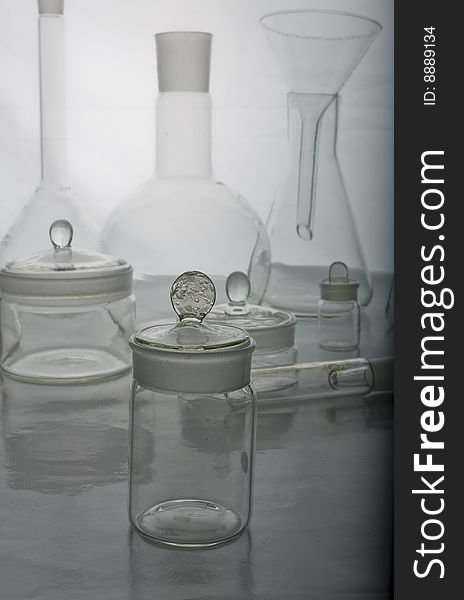 Glassware of chemical laboratory (close-up). Glassware of chemical laboratory (close-up)