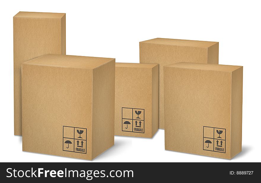 Corrugated cardboard boxes for the shipment of products