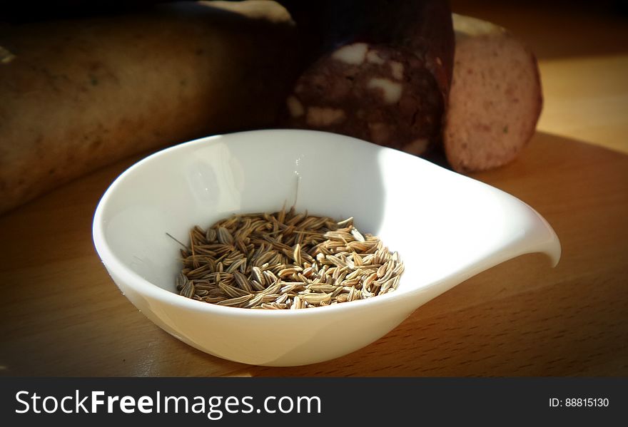 White Bowl With Persian Cumin