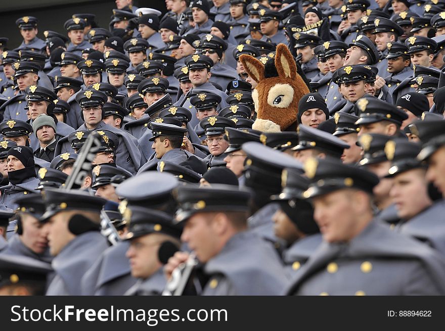 West Point Cadets and mascot