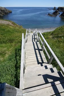 Stairs To The Beach Royalty Free Stock Photo
