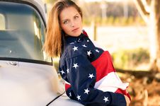 All American Patriot Country Girl Royalty Free Stock Image All American Patriot Country Girl Royalty Free Stock Image