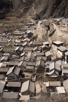 Old Chinese Traditional Village Panorama Royalty Free Stock Image Old Chinese Traditional Village Panorama Royalty Free Stock Image