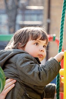 Child On A Playground Stock Images Child On A Playground Stock Images