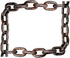 Old Rusty Chain Frame Royalty Free Stock Photography Old Rusty Chain Frame Royalty Free Stock Photography
