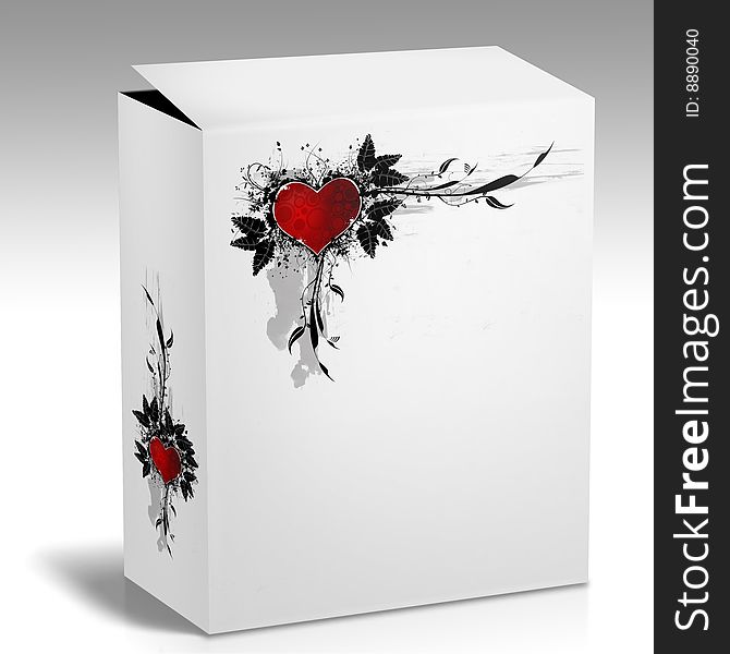 White Box With A Heart Design