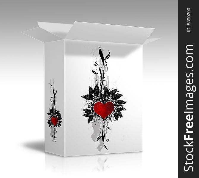 White Box With A Heart Design