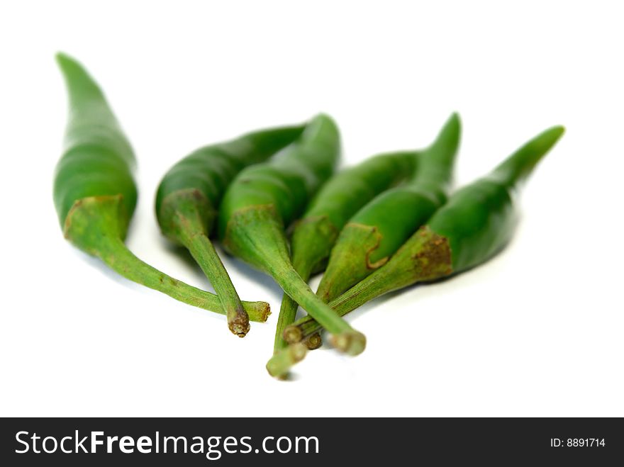 Close up capture on green spicy chili. Close up capture on green spicy chili