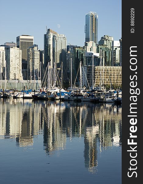 An urban harbor in downtown Vancouver, Canada. An urban harbor in downtown Vancouver, Canada