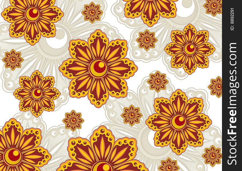 Orange flowers wallpaper