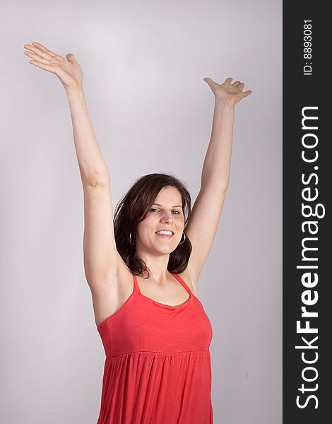 Woman Wiht Arms Up