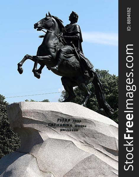 Peter the First statue. Russian Emperor in Saint-Petersburg. Peter the First statue. Russian Emperor in Saint-Petersburg.