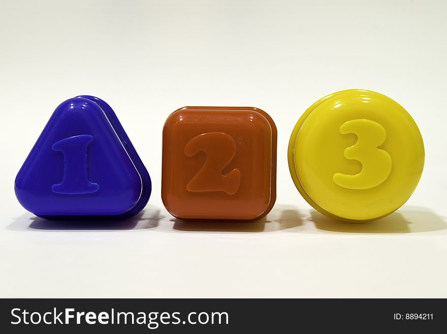 Different numbers in different forms and different colors