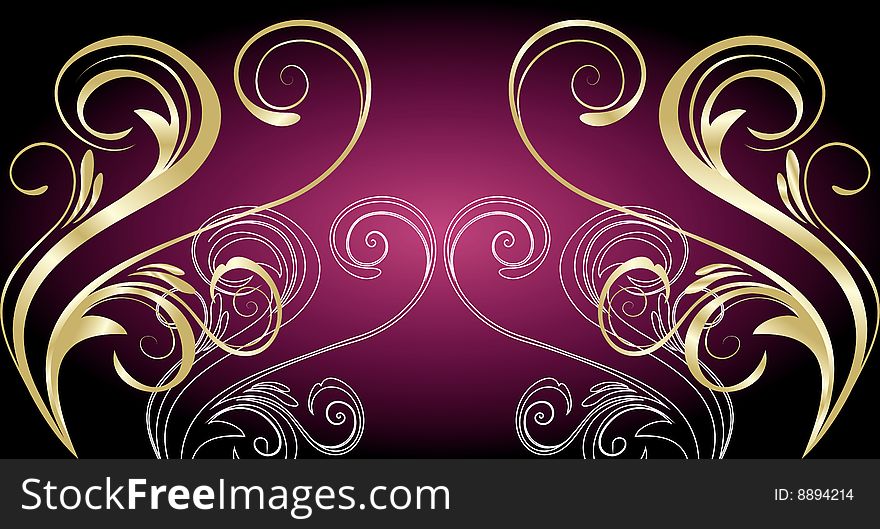 Red Floral Vector Background